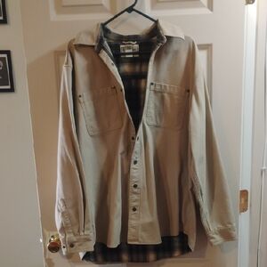 L.L. Bean Men's Beige Shirt Jacket